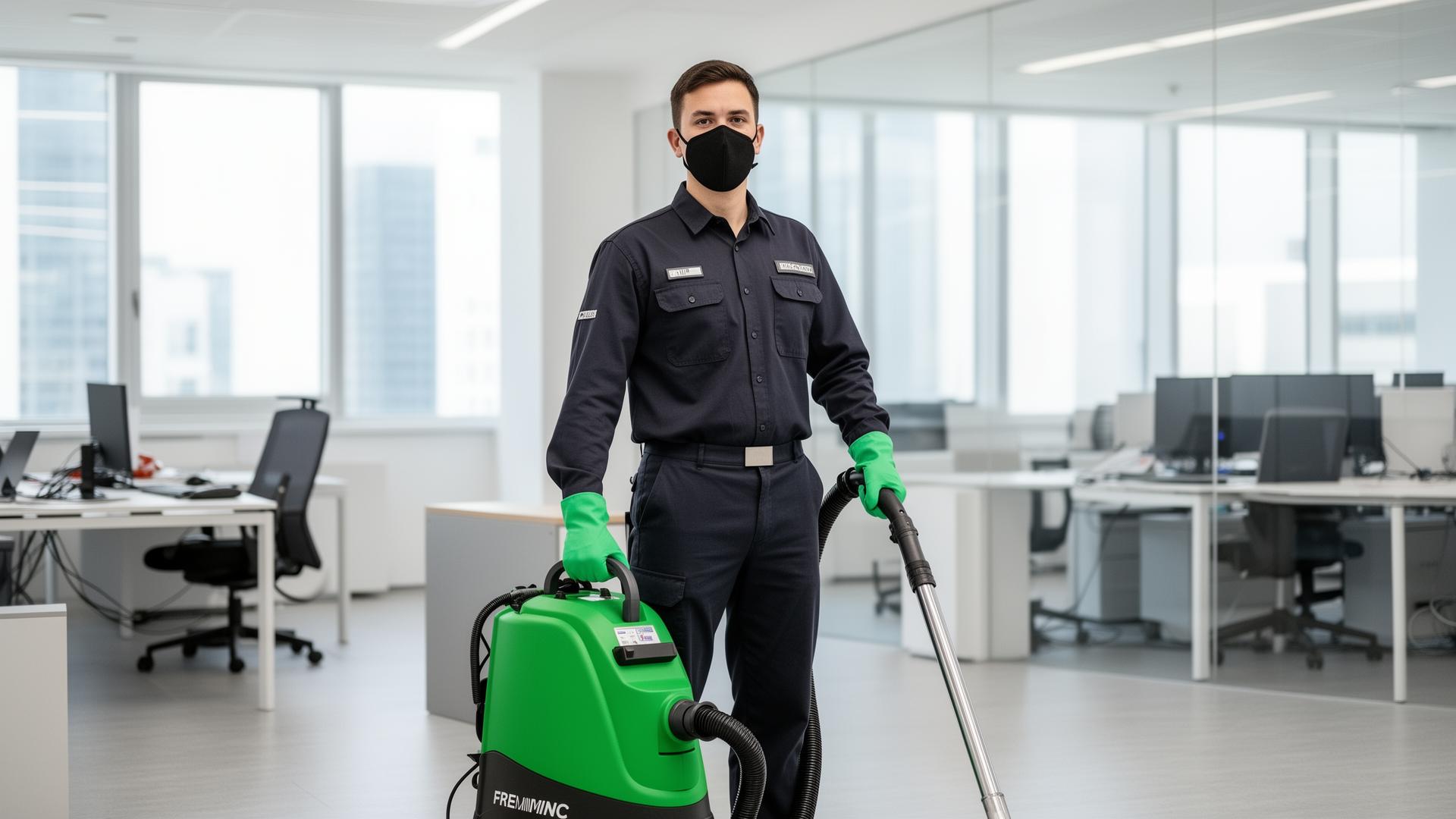 Profissional Preservar com equipamento corporativo