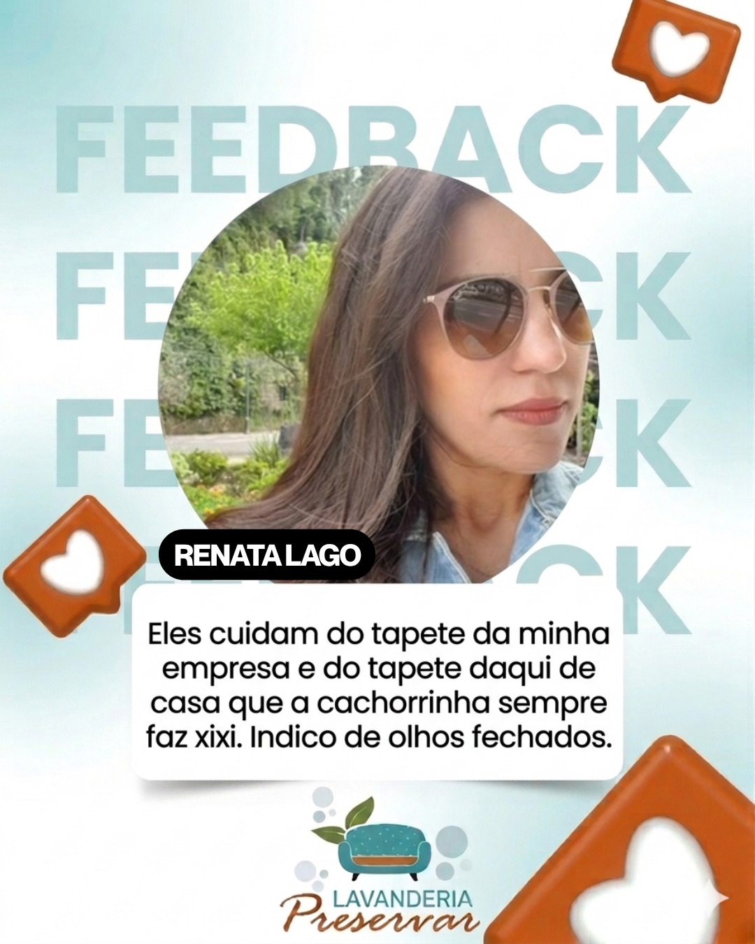 Feedback de cliente Renata Lago