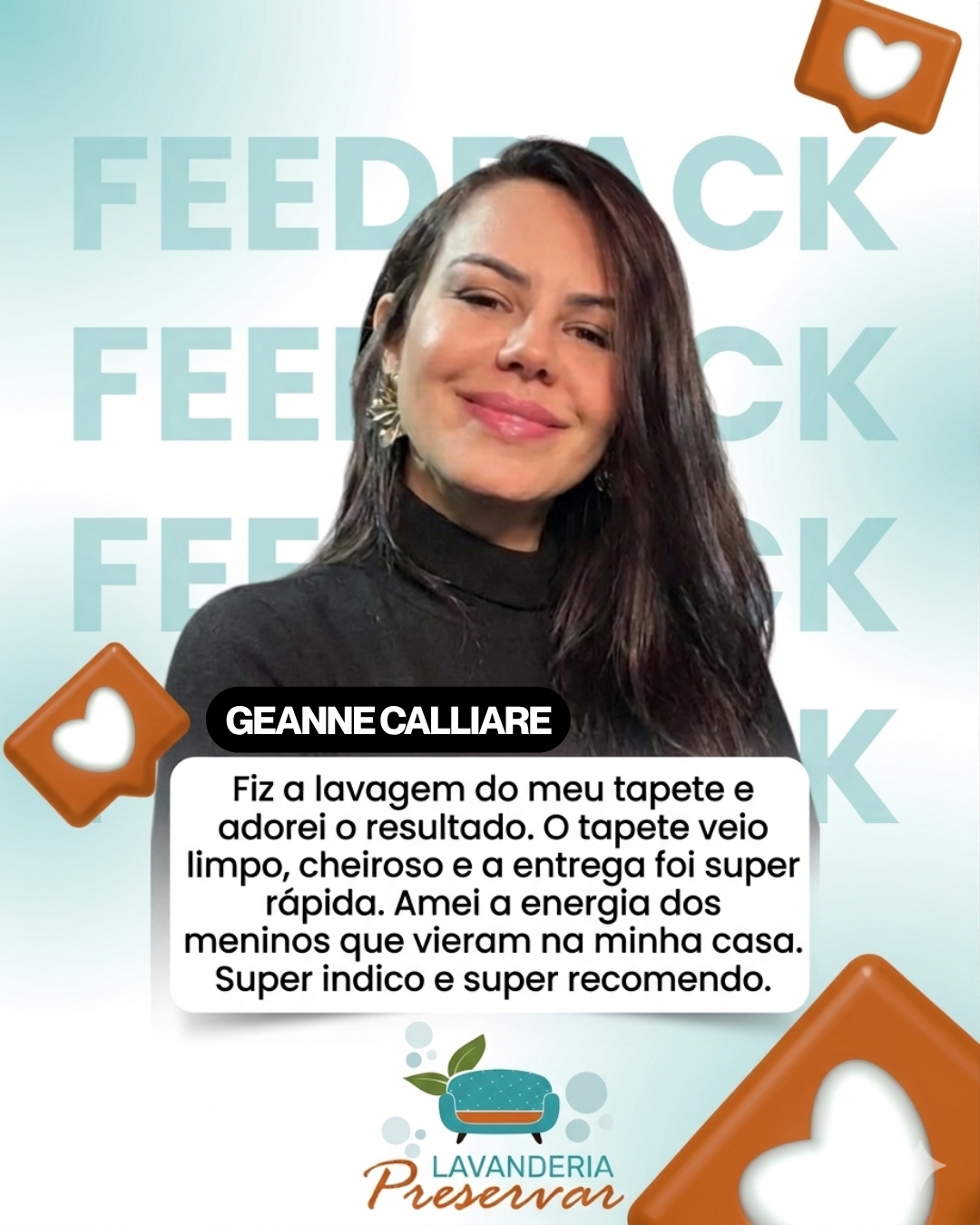Feedback de cliente Geanne Calliare